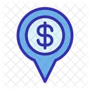 Negocio Pin Dolar Icon