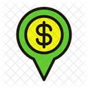 Negocio Pin Dolar Icon