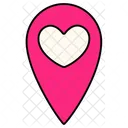 Ubicacion Pin Corazon Amor San Valentin Icon