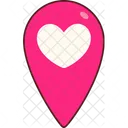 Pin de ubicación corazón  Icon