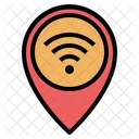 Wifi Marcador De Posicion Puntero Gps Mapa Ubicacion Icono