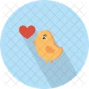 Uccello Amore Cuore Icon