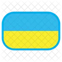 Ucrania Pais Bandera Icono