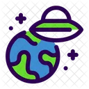 Ufo Spaceship Alien Icon