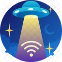 Ufo Flying Saucer Abduction Icon