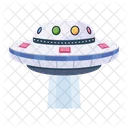 A Modern Flat Icon Of Ufo Icon