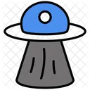 Ufo Telescope Astronomy Icon