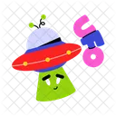 Ufo Alien Alien Face Flying Saucer アイコン