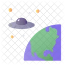 Ufo Explores Earth Earth Exploration Exploration Icon