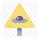 Ufo Warning Sign Warning Sign Danger Symbol Icon