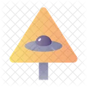 Ufo Warning Sign Warning Sign Danger Symbol Icon