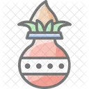 Kalasha Pot Mango Leaves New Year Celebration Icon