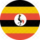 Uganda Bandeira Mundo Ícone
