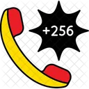Uganda Pais Codigo Internacional Ícone