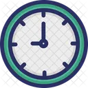 Uhr Mitternacht Neujahr Symbol