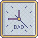 Uhr Zeit Mit Der Familie Vatertag Symbol