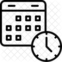 Tagesordnung Plan Uhrzeit Und Datum Symbol