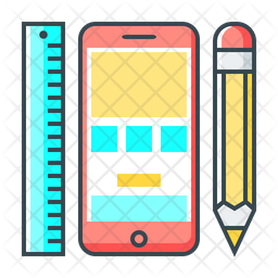 Ui Design Icon - Download in Colored Outline Style
