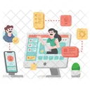 Digital Marketing People Interface People Icon