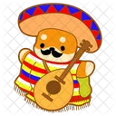 Ukelele Bigote Tribal Icono