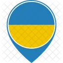 Ukraine Flag World Icon