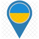 Ukraine Location Pointer Icon