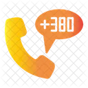 Ukraine Country Code Phone Icon