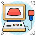 Ultraschall Sonographie Ultraschallbildgebung Symbol
