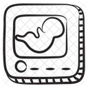 Monitor Ultraschall Sonographie Symbol