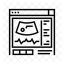 Ultraschallbericht Ultraschalluntersuchung Sonographie Symbol