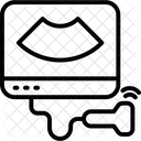 Ultraschall Maschine Technologie Symbol