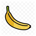 Uma Banana Inteira Banana Inteira Inteira Ícone