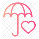 Umbrella Heart Love Icon