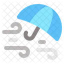 Umbrella Wind Windy Icon