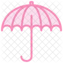 Umbrella Duotone Line Icon Icon