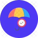 Umbrella Rain Tick Icon