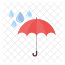 Umbrella With Rain Icon