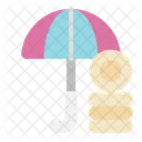 Umbrella Insurance Coin Icon