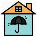 Umbrella Superstition In House Icon