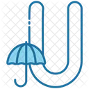 Umbrella Alphabet Shape And Symbol Icon