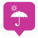 Sun Rain Umbrella Icon