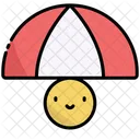 Umbrella Smile Happy Icon