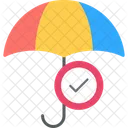 Umbrella Rain Tick Icon