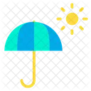 Umbrella Protection Sunny Icon
