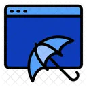 Umbrella Internet Web Cover Icon