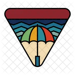 Umbrella Badge  Icon