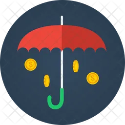 Umbrella Coins  Icon