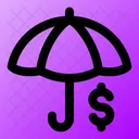 Umbrella Dollar Icon