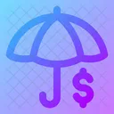 Umbrella Dollar Icon