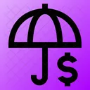 Umbrella Dollar Icon